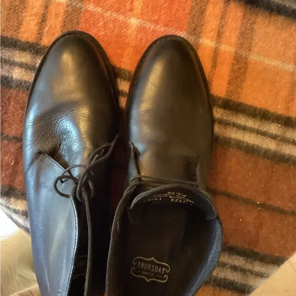 Thursday Boot Co Mens Scout Everyday Chukka Boots Blk Leather Lace Ups Size 13 - Picture 3 of 12